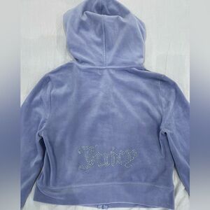Juicy Couture velour zip-up hoodie, size Large